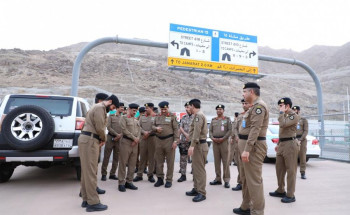 قوات الدفاع المدني بمشعر عرفات تنفذ فرضية حريق بمستشفى جبل الرحمة