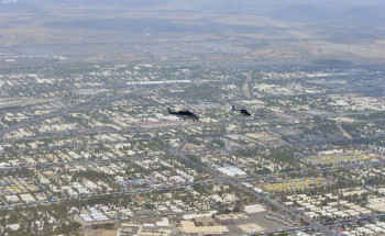 طيران الأمن يُسخر إمكاناته لخدمة ضيوف الرحمن بمشعر عرفات