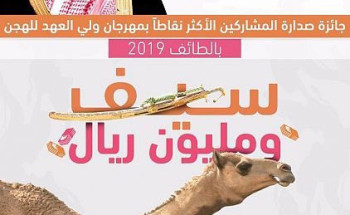 ” سيف ومليون ” للمالك الأكثر نقاطًا في مهرجان ولي العهد للهجن