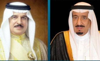 خادم الحرمين الشريفين يتلقى اتصالاً هاتفياً من ملك مملكة البحرين