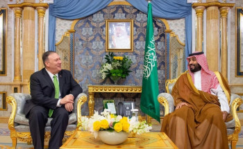 ولي العهد يجتمع مع وزير الخارجية الأمريكي