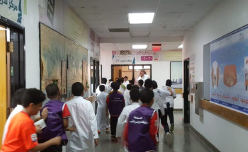 مدرسة الامير محمد بن فهد الابتدائية بالهفوف تقيم فرضية إخلاء لطلابها في ٧٣ ثانية