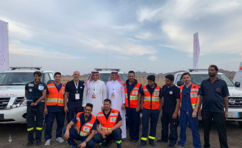 هيئة الهلال الأحمر السعودي بالمدينة المنورة تشارك في رالي  العلا نيوم للتغطية الإسعافية