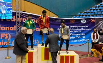ببطولة إبراهيم مصطفى الدولية للكبار بالقاهرة فضية وبرونزية للمصارعة السعودية