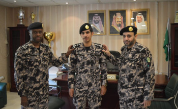 ترقية الملازم أول خالد الرشيدي قائد مركز امن المنشآت بالعثمانية