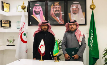 فرع الهلال الأحمر السعودي بمنطقة الحدود الشمالية يوقع عقد شراكة مع مجمع لين الطبي بمدينة عرعر