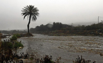 هطول أمطار غزيرة على منطقة عسير