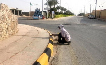 بلدية طلعة التمياط بالحدود الشمالية تواصل معالجة التشوه البصري رفحاء