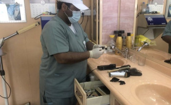 بلدية الخفجي تقوم بزيارة ( 89) منشأة من صالونات الحلاقة