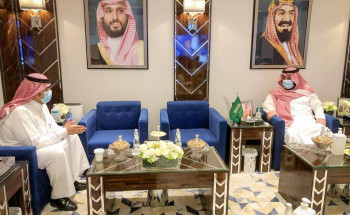 نائب أمير الجوف يستقبل الدكتور الشهراني بمناسبة انتهاء فترة عمله بالمنطقة
