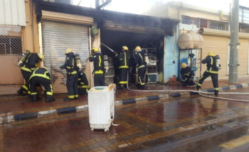 احتراق محل لتصليح الأجهزة الكهربائية بعرعر‎