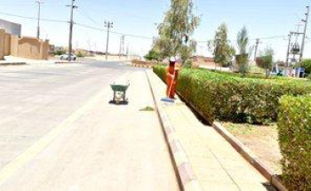 بلدية طلعة التمياط تكثف صيانة الشوارع والحدائق وأعمال الاصحاح البيئي