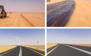 أمانة الجوف : سفلتة ولوحات إرشادية وتعديلات هندسية لتعزيز السلامة بطريق خوعاء