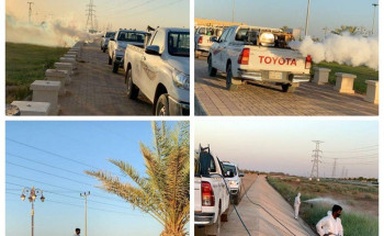 أمانة تبوك تكثف عمليات مكافحة الحشرات والآفات في عددٍ من المواقع بمدينة تبوك