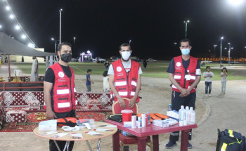 الهلال الأحمر بحائل يشارك في مهرجان صيف بقعاء