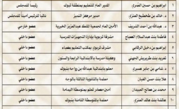 تعليم تبوك يعتمد تشكيل أعضاء مجلس التميز