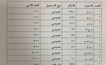 مرور الجوف تطرح عددًا من لوحات السيارات في المزاد العلني الجوف