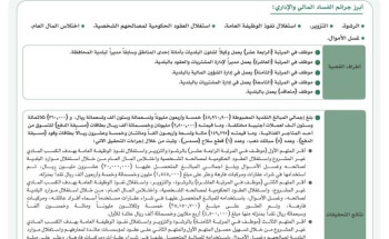 هيئة الرقابة ومكافحة الفساد تباشر (227) قضية جنائية