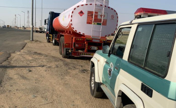 مرور بيشة يلقي القبض على قائد شاحنة متهور