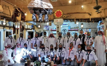 رواد كشافة محافظة المجمعة يحتفون بشاعر الكشافة عبدالعزيز الصدي