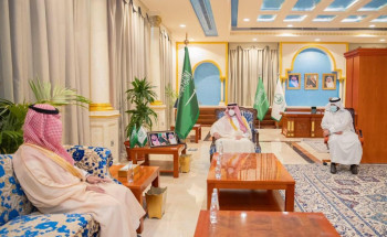 أمير منطقة الجوف يستقبل العتيبي بمناسبة تكليفه محافظاً لطبرجل