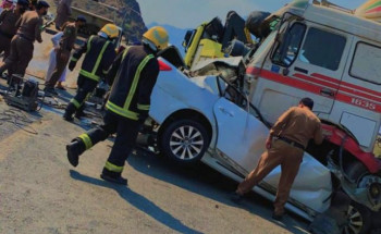 الهلال الأحمر: حادث تصادم بين مركبتين نتج عنه حالة وفاة