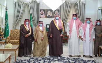 أمير الحدود الشمالية يستقبل رئيس وأعضاء مجلس إدارة نادي عرعر