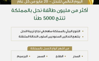 المملكة تشارك المجتمع الدولي باليوم العالمي للنحل 20 مايو