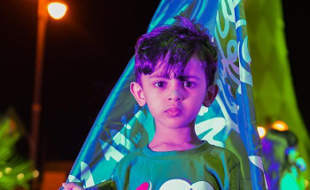 فرحة الوطن في عيون أطفال الحدود الشمالية