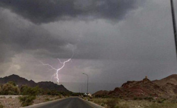 الإنذار المبكر: أمطار رعدية على منطقة المدينة المنورة