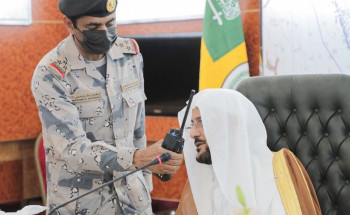 شاهد “آل الشيخ” في “قيادة حرس جازان”: أنتم السد المنيع ترفعون الرأس.. أنا بخدمتكم