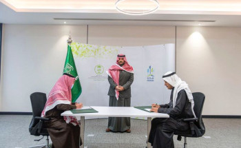 أمير منطقة الحدود الشمالية يشهد توقيع اتفاقية بين مدن والمركز الوطني لتنمية الغطاء النباتي