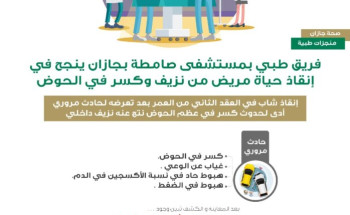 فريق طبي بمستشفى صامطة ينجح في إنقاذ حياة مريض من نزيف وكسر في الحوض بجازان