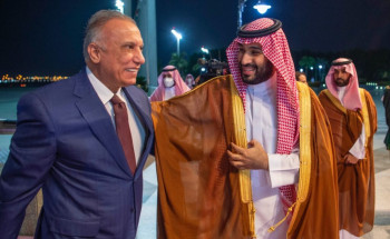 ولي العهد يستقبل رئيس الوزراء العراقي لدى وصوله مطار الملك عبدالعزيز الدولي