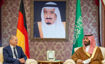 ولي العهد يستقبل المستشار الألماني في قصر السلام بجدة