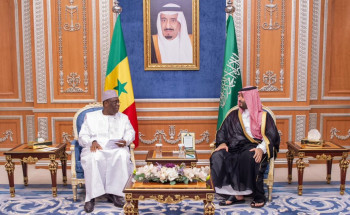 ولي العهد يستقبل رئيس جمهورية السنغال
