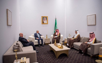 ولي العهد يلتقي رئيس جمهورية العراق