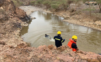 الدفاع المدني بخيبر: غرق طفلة في مجرى وادي الغرس