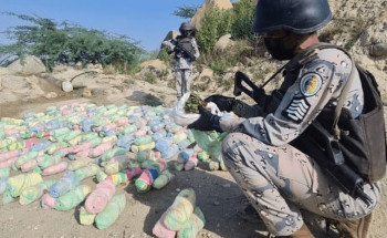 حرس الحدود يحبط تهريب 52.4 طن قات و807 كجم حشيش في عدة مناطق