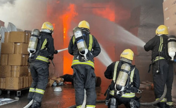 “مدني الدمام” يُخمد حريقًا في مستودع بحي المحمدية.. ولا إصابات