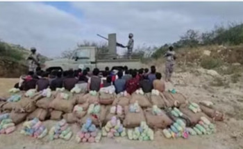 حرس الحدود بجازان يقبض على 46 مخالفًا بحوزتهم نحو طن من القات