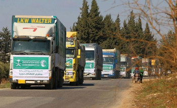 المملكة تسير 22 شاحنة إغاثية لتوزيعها بالمناطق المتضررة من الزلزال في سوريا