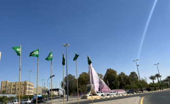 استعدادًا للاحتفال بيوم العلم السعودي بلدية بيشة تزين الطرق والميادين بـ ١٠٠٠ علم