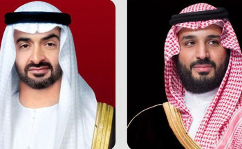 ولي العهد يهنئ رئيس دولة الإمارات العربية المتحدة بمناسبة صدور القرارات والمراسيم الأميرية