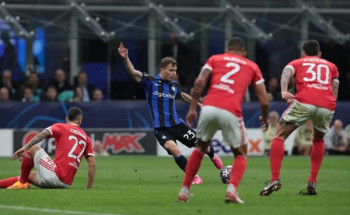 الإنتر يتعادل مع بنفيكا ويواجه ميلان فى نصف نهائى دورى أبطال أوروبا