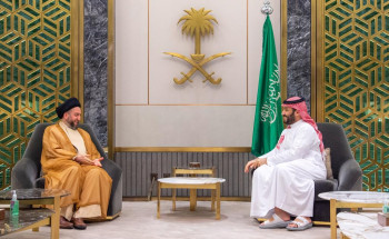 ولي العهد يستقبل زعيم تيار الحكمة في جمهورية العراق