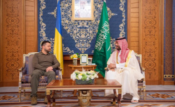 ولي العهد يستقبل رئيس أوكرانيا