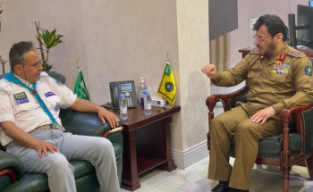 مُدير الدفاع المدني يستقبل المشرف العام على معسكرات الكشافة