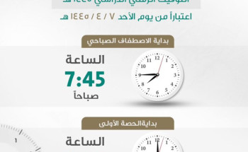 تعليم القريات يعتمد التوقيت الزمني للدوام الشتوي للمدارس