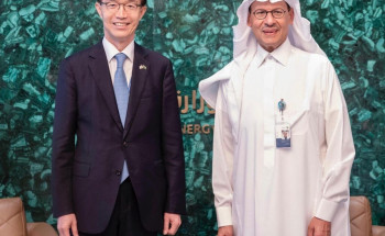 وزير الطاقة يلتقي وزير التجارة والصناعة والطاقة الكوري